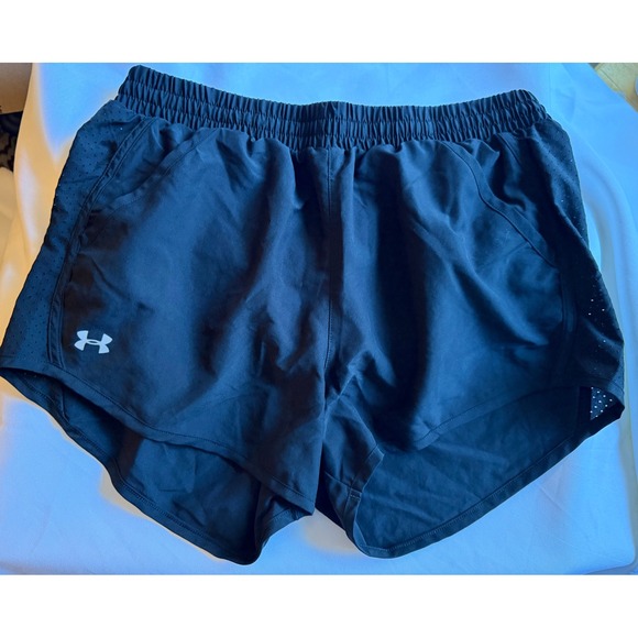 Under Armour Pants - Under Armour HeatGear Black Running Shorts Women Small Loose Fit Athletic Gym